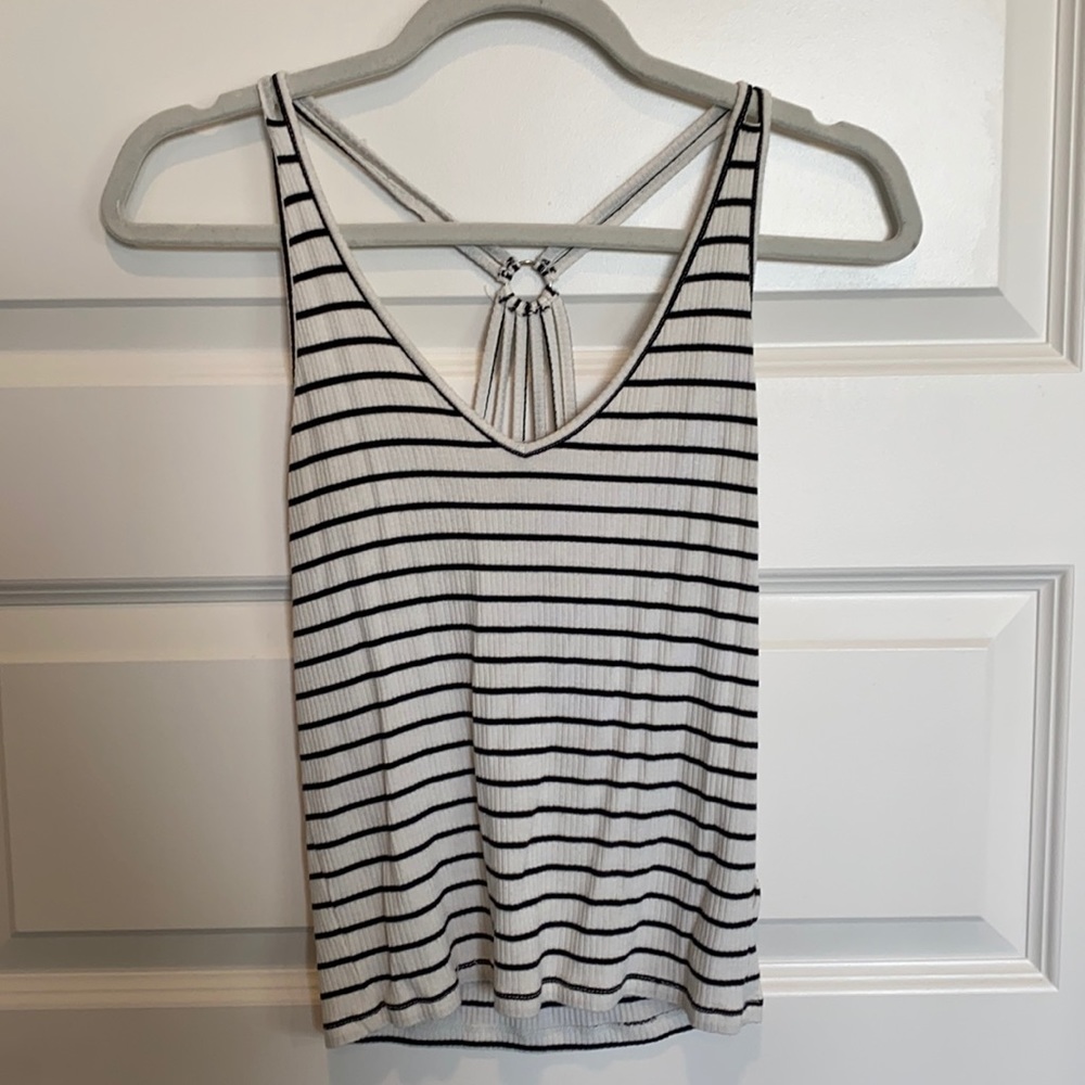 Cropped Tank with Back Detail!
